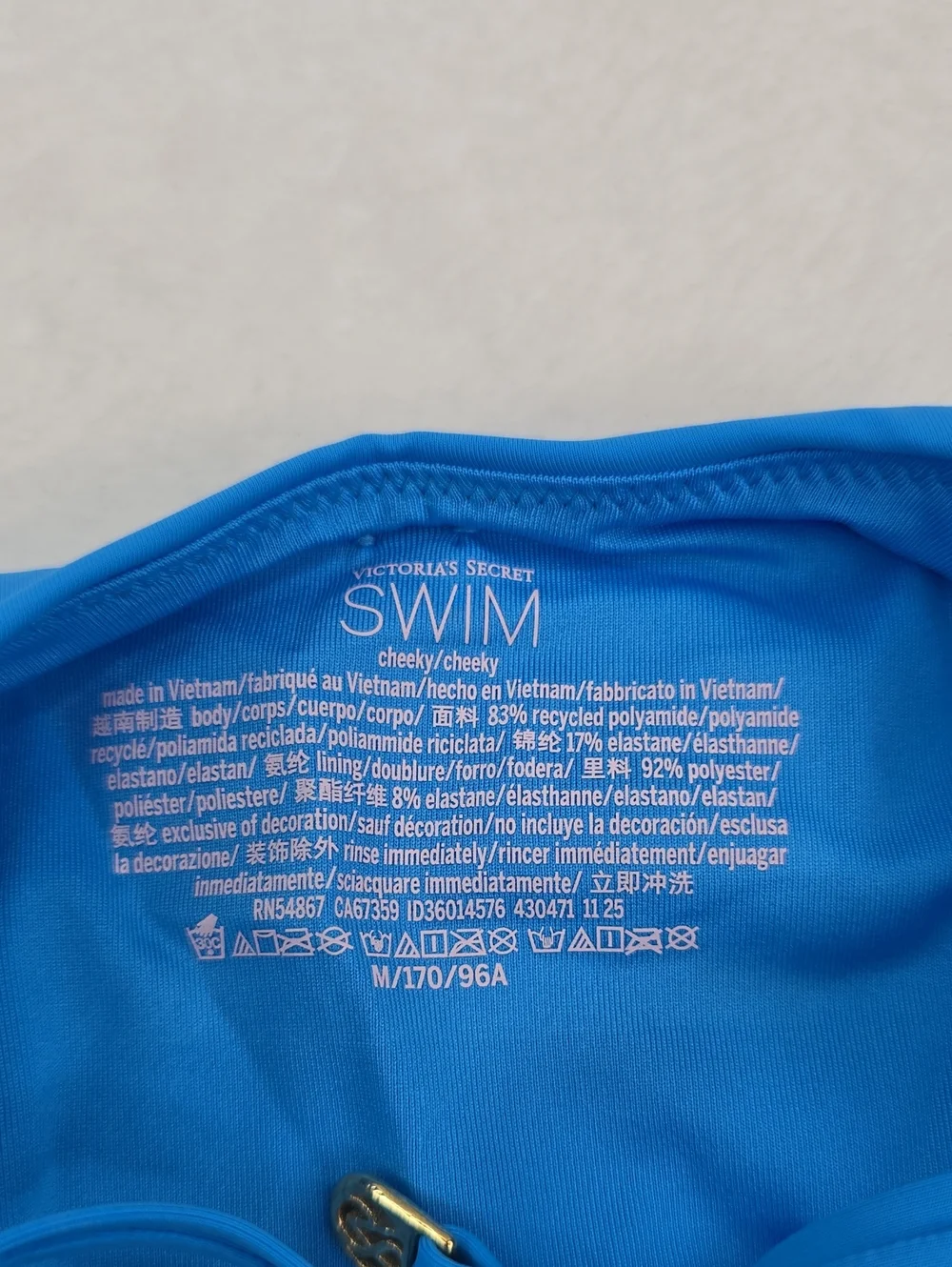 Victoria's Secret Swim Plunge Cheeky One-Piece Swimsuit Sz Med NWT